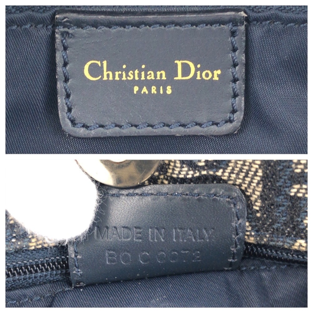 CHRISTIAN DIOR Blue Leather Trotter Shoulder Bag - Picture 9 of 10